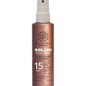 FLUIDO SOLARE VISO-CORPO SPF 15  100 ml - Domus Olea Toscana